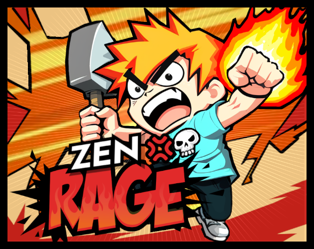 Zen Rage game screenshot showing destructive gameplay
